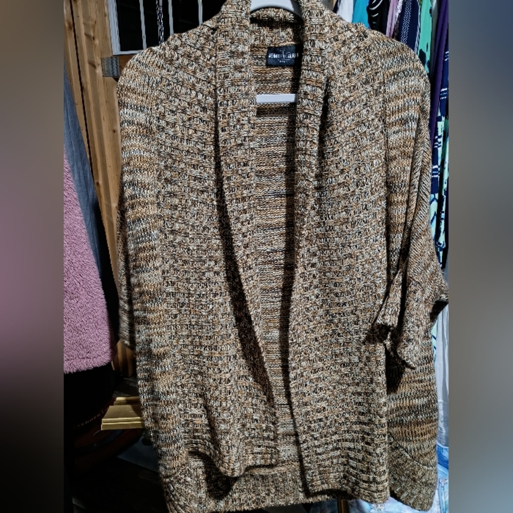 Elegant Tan Knit Cardigan